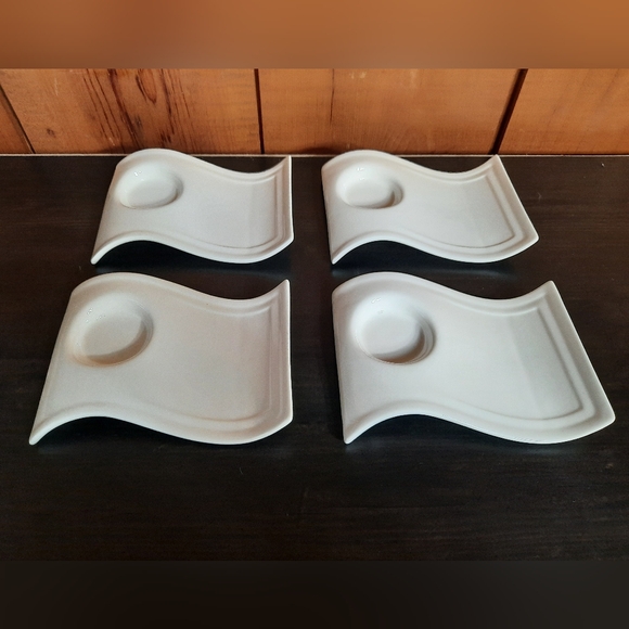 Tannex Porcelain Cappuccino Cups & Snack Plate Saucers Set of 4 - Picture 4 of 15